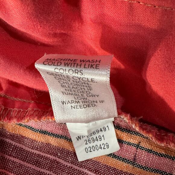 J. Jill SZ 18 Love Linen Shorts Striped Zip-Fly Pockets Pleated Hi-Rise Multi - Picture 6 of 6